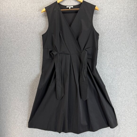 Hinson Wu Womens Black Ellen Dress Sleeveless Faux Wrap Tie Front Size Large - Picture 4 of 13